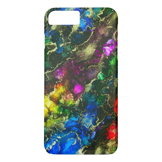 Psychedelic Abstract Alcohol Ink Case-Mate iPhone Case (Back)