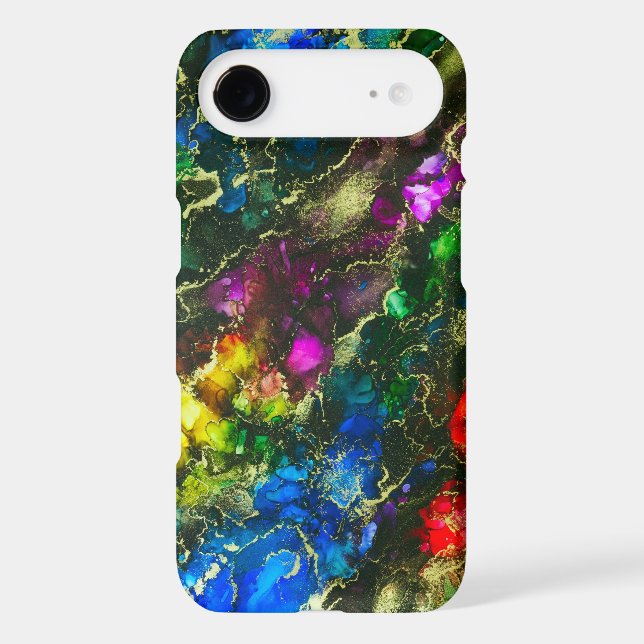 Psychedelic Abstract Alcohol Ink Case-Mate iPhone Case (Back)