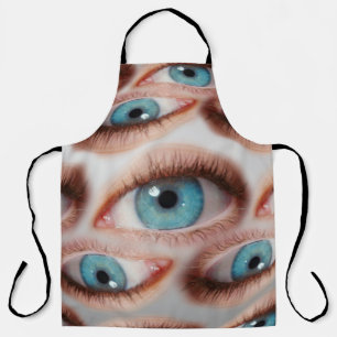 Psychedelic abstract background of distorted eye p apron
