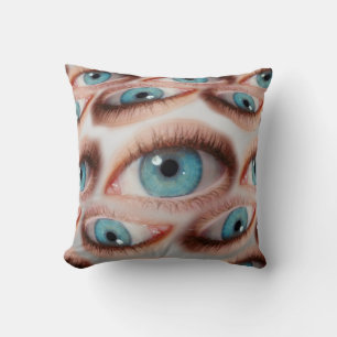Psychedelic abstract background of distorted eye p cushion