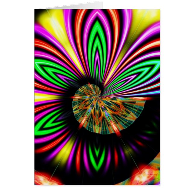 Psychedelic Abstract Customisable Greeeting Card (Front)