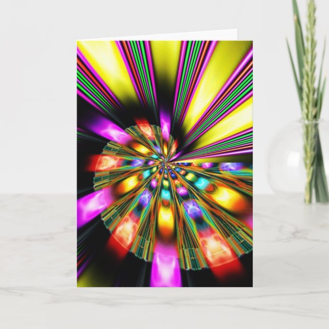 Psychedelic Abstract Customisable Greeting Card (Front)