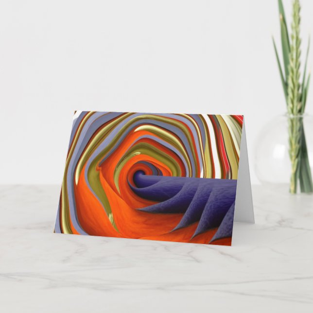 Psychedelic Abstract Customisable Greeting Card (Front)