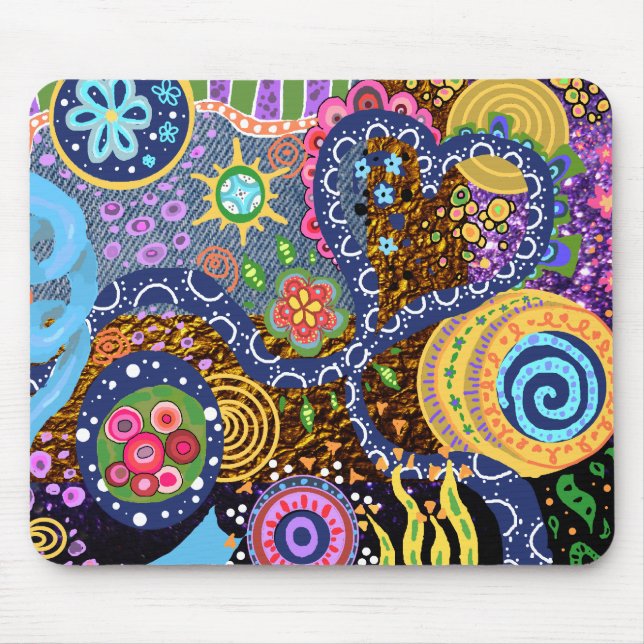 Psychedelic abstract pattern mousepad (Front)