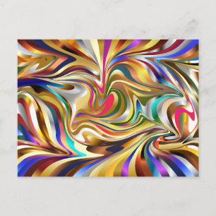 psychedelic abstract postcard