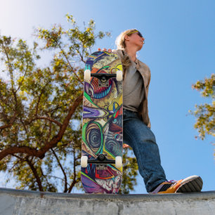 Psychedelic Abstract Surrealist Skateboard Deck