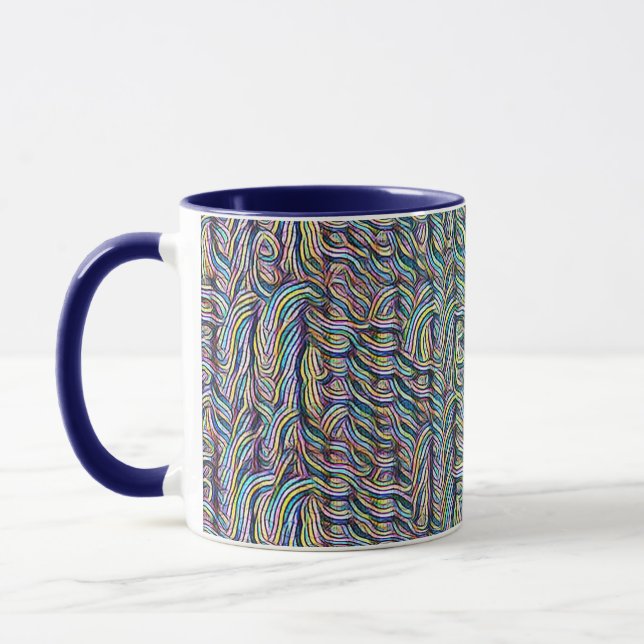 Psychedelic Abstract Wave Pattern Design 1304 Mug (Left)