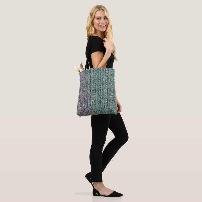 Psychedelic Abstract Wave Pattern Design 1304 Tote Bag (On Model)