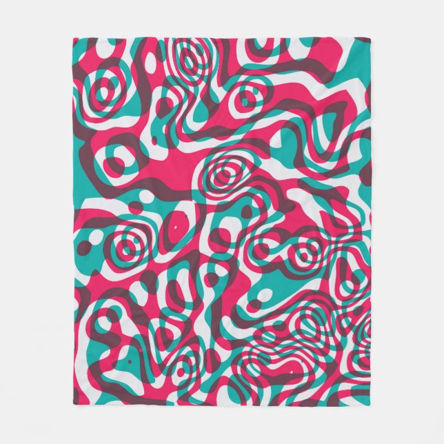 Psychedelic Acid Seamless Funky Background. Fleece Blanket (Front)