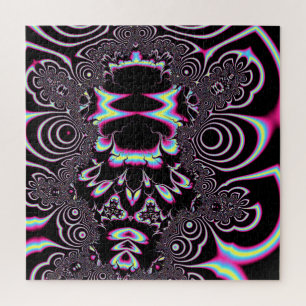 Psychedelic Acid Trip Fractal Abstract Digital Art Jigsaw Puzzle