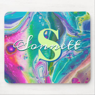 Psychedelic Acrylic Flow Art Mouse Pad