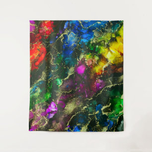Psychedelic Alcohol Ink Abstract Tapestry