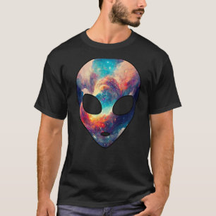 Psychedelic Alien Head Nebula Galaxy Outer Space U T-Shirt