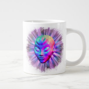 Psychedelic Alien Meditation iPad Sleeves Large Coffee Mug