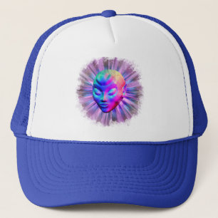 Psychedelic Alien Meditation iPad Sleeves Trucker Hat