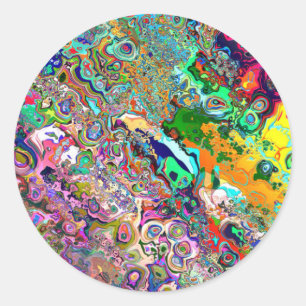 Psychedelic Art Classic Round Sticker