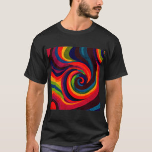 Psychedelic Art Design - Swirling Colour Patterns T-Shirt