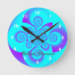Psychedelic Art Round Clock