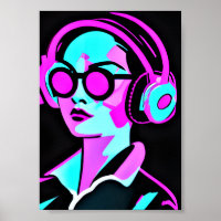 Psychedelic Art | Woman in Headphones