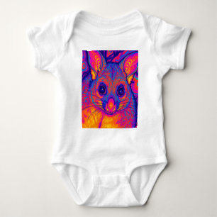 psychedelic Australian Bushtailed possum Baby Bodysuit