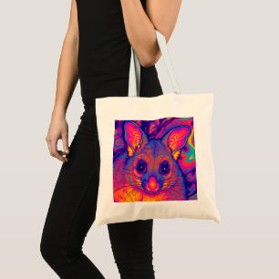 psychedelic Australian Bushtailed possum Tote Bag