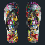 Psychedelic Balloons Colourful Created Flip Flops<br><div class="desc">Here are some custom flip flops with your own image or you can use mine either way you will be styling on the beach this summer. Make sure to bookmark this page to come back to it in the future. If you like/love our designs make sure to like or share...</div>