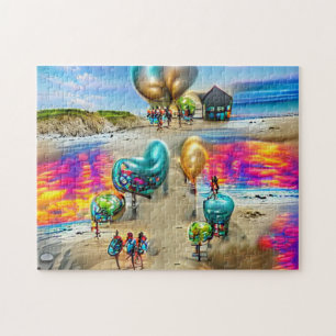 Psychedelic Balloons Welcome Home Jigsaw Puzzle