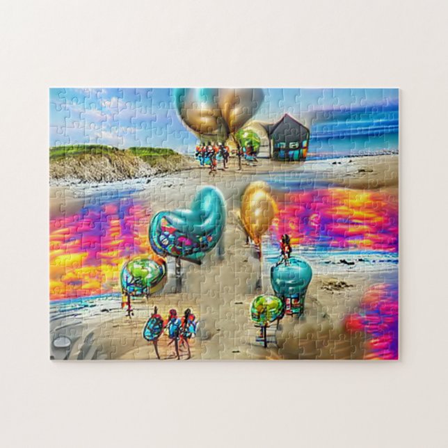 Psychedelic Balloons Welcome Home Jigsaw Puzzle (Horizontal)