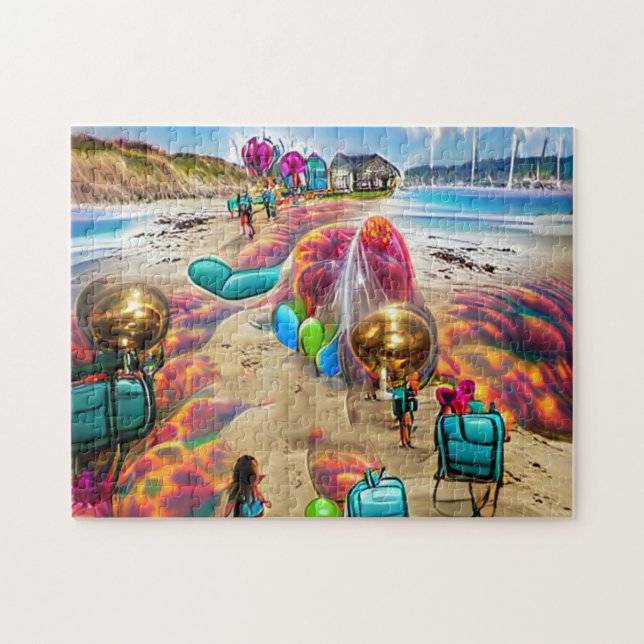 Psychedelic Balloons Welcome Home Jigsaw Puzzle (Horizontal)