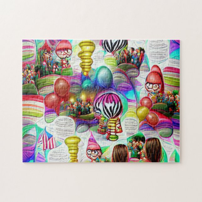 Psychedelic Balloons Welcome Home Jigsaw Puzzle (Horizontal)