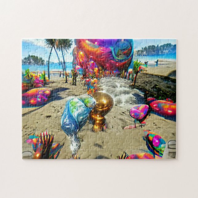 Psychedelic Balloons Welcome Home Jigsaw Puzzle (Horizontal)