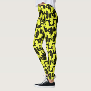 Psychedelic Banana Elephant Animal Pattern Leggings