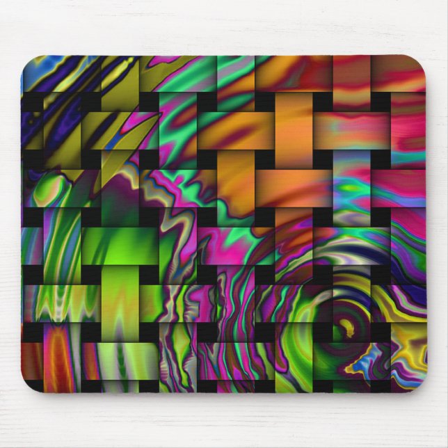 Psychedelic Basket Weave Mouse Pad (Front)