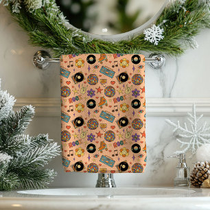Psychedelic Bath Towel 60s Groovy Color Splash