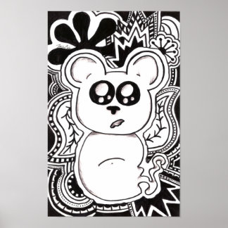 Psychedelic Bear Poster