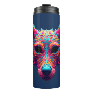 Psychedelic Best Friend - Dog Design T-shirt Thermal Tumbler