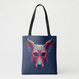 Psychedelic Best Friend - Dog Design T-shirt Tote Bag