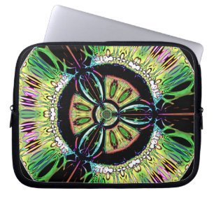 Psychedelic bio-hazard symbol (or whatever u see) laptop sleeve