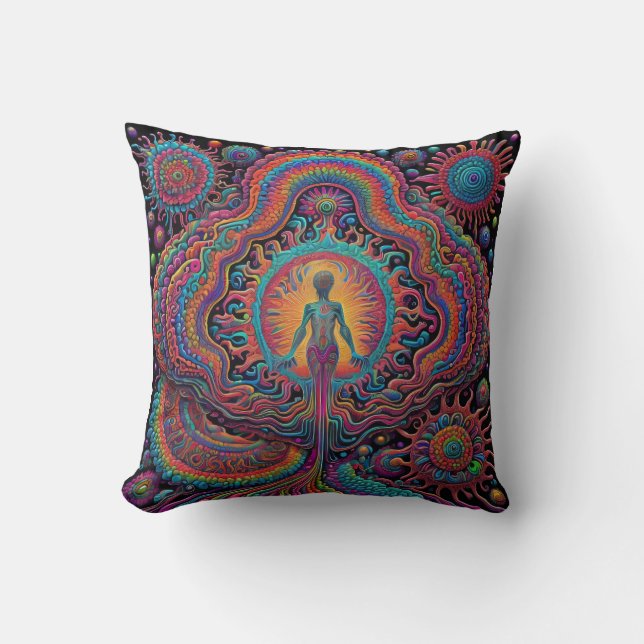 Psychedelic Birth Art Cushion (Front)