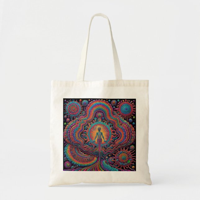 Psychedelic Birth Art Tote Bag (Front)