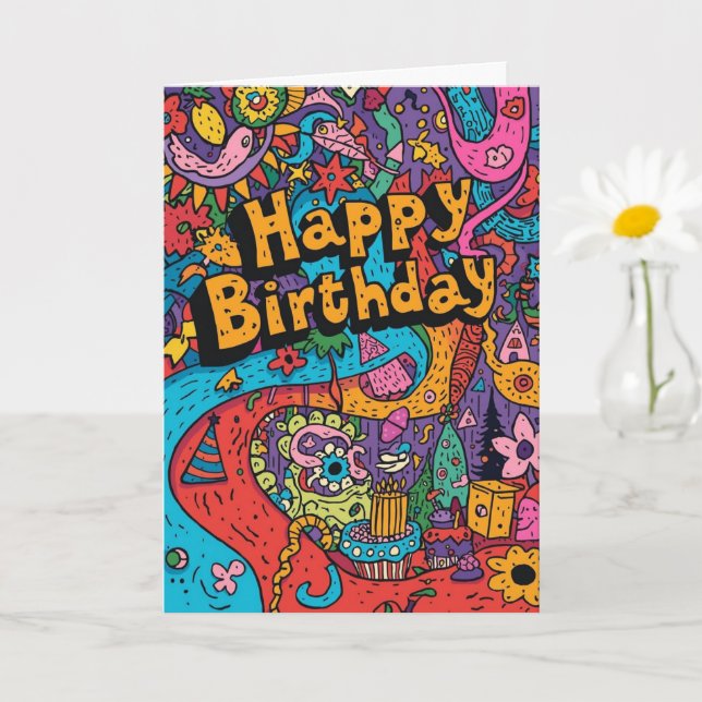 psychedelic birthday card (Small Plant)