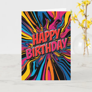 psychedelic birthday card
