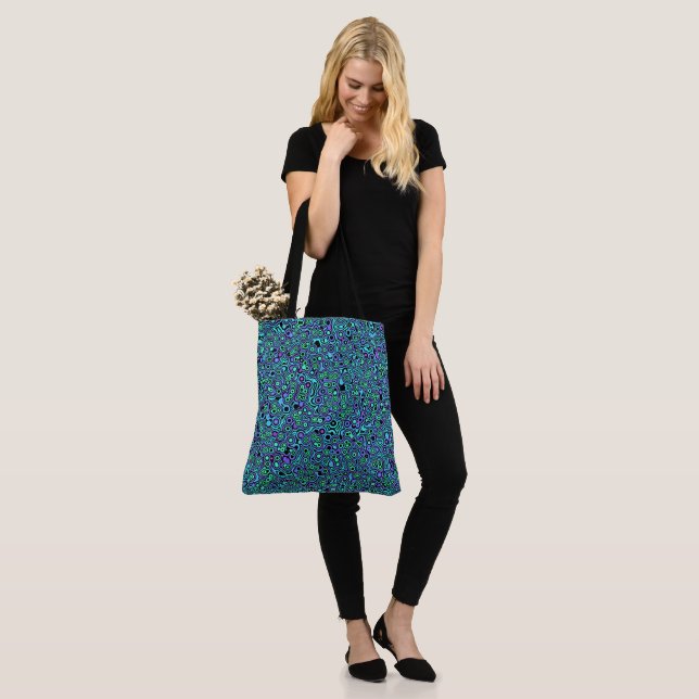 Psychedelic Blobs Tote Bag (On Model)