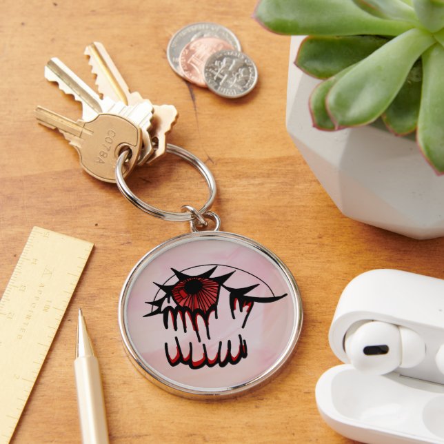 Psychedelic Bloodshot Vision Keychain (Desk)