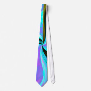 Psychedelic blue Water Swirl Tie