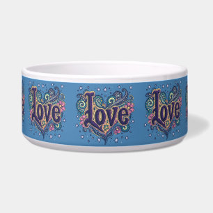 Psychedelic Boho Love Lettering with Floral Accent