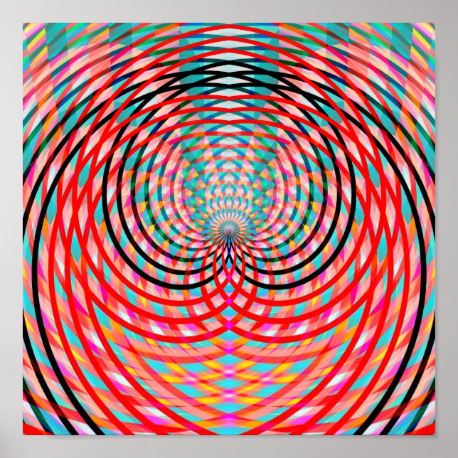 Psychedelic Braided Circles Poster (Front)