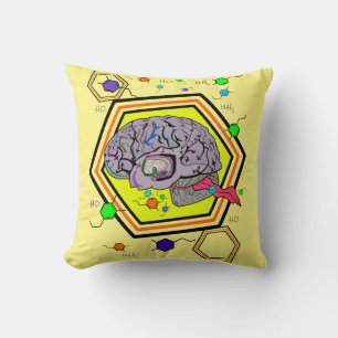 Psychedelic Brain Cushion
