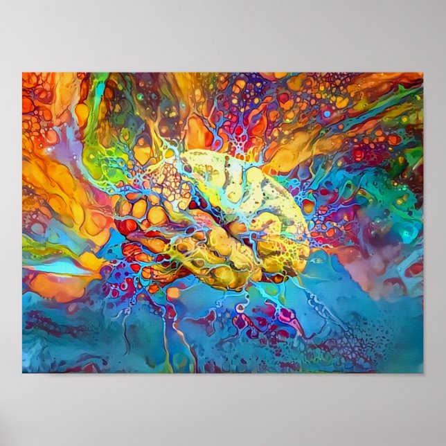 Psychedelic Brain Poster (Front)