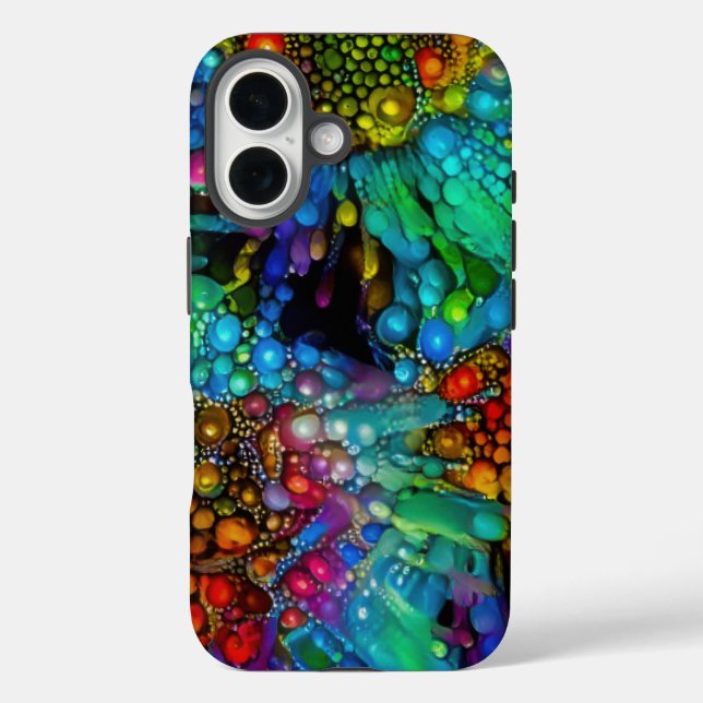 Psychedelic Bubble Burst Abstract Daisies  Case-Mate iPhone Case (Back)